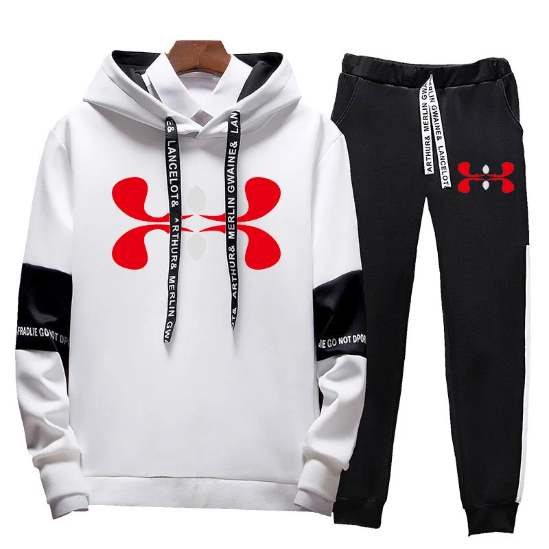 Новинка 2019 мужской брендовый спортивный костюм модный с капюшоном дышащий