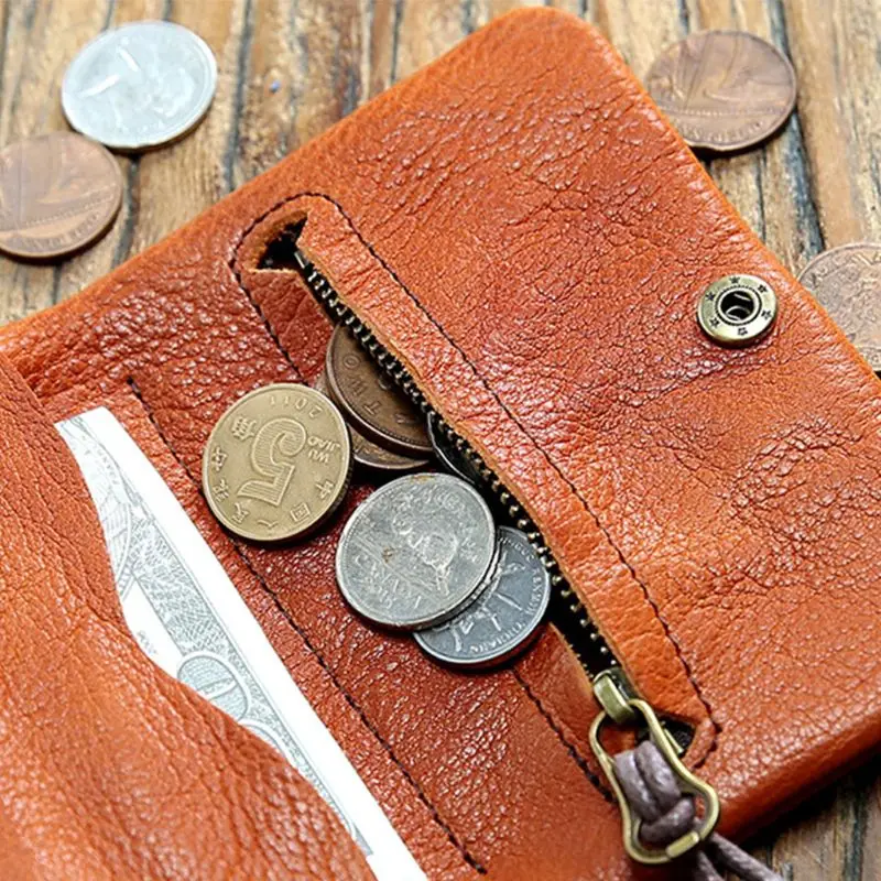 Men's PU Leather Bifold Wallet Credit ID Card Holder Mini Purse Coin Change Bag U50C
