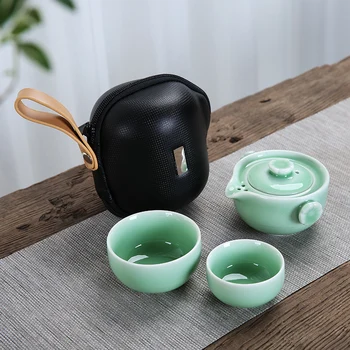 

Teapot Ceramic Filter Teapot Travel Tea Set Portable Quick Cup Office Flowing Cup Small Tea Tea Set