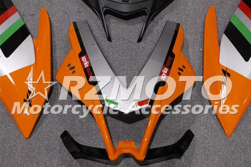Полный мотоцикл Полный обтекатели комплект подходит для Aprilia RSV4 1000 2010 2011 2012 2013 АБС-пластик orange