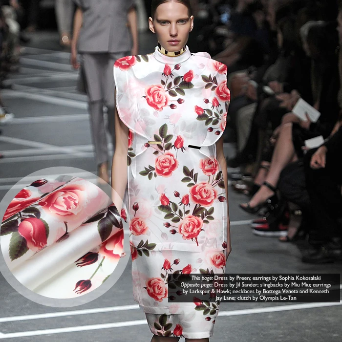 Принт шелковая органза атласная ткань 135 см ширина 14momme