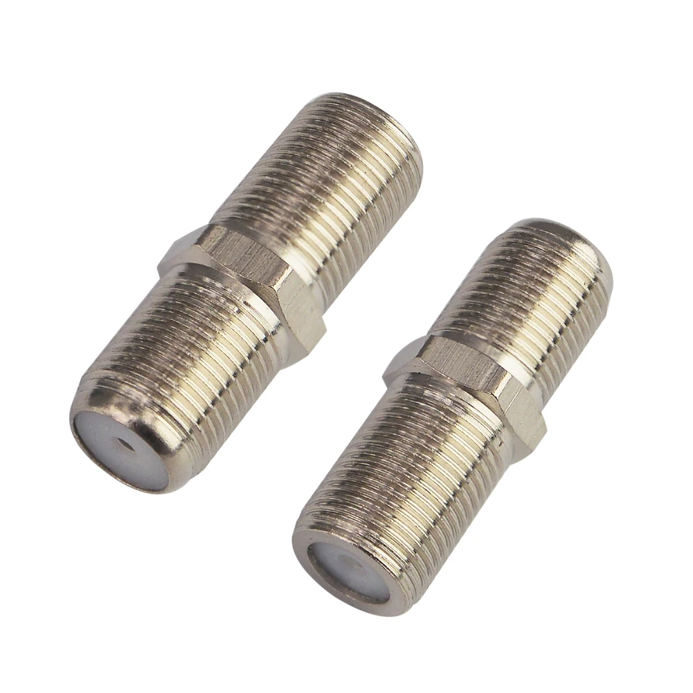 2 PCS FType RF Coax Coaxial Barrel Connectors RG6 Extension Adapter F