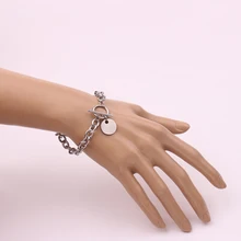 Wo мужской браслет с круглой цепочкой, ювелирный Круглый браслет, женский браслет из сплава для пары цепочек и звеньев, браслеты для друзей