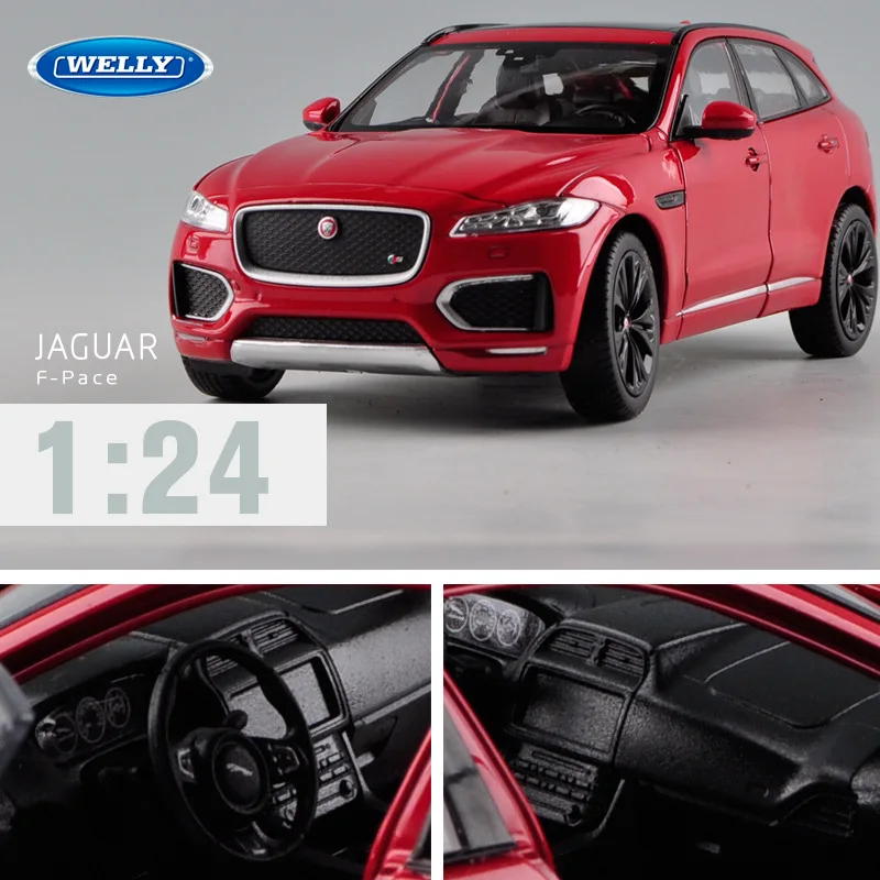 Welly 1:24 Jaguar F-PACE модель автомобиля из сплава Модель автомобиля украшение автомобиля коллекция Подарочная игрушка Литье под давлением модель игрушка для мальчиков