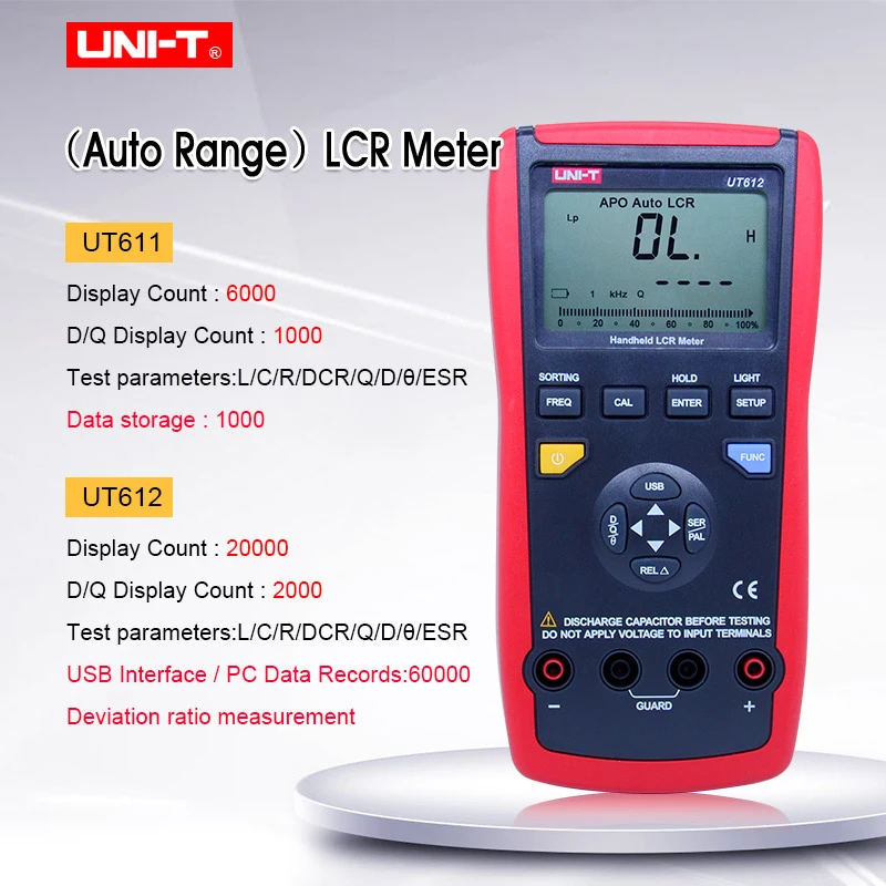 US Digital LCR Meter AT2811 LCR Bridge Multimeter Tester Capacitance Measuring Instrument for Capacitance Resistance Impedance Inductance Test