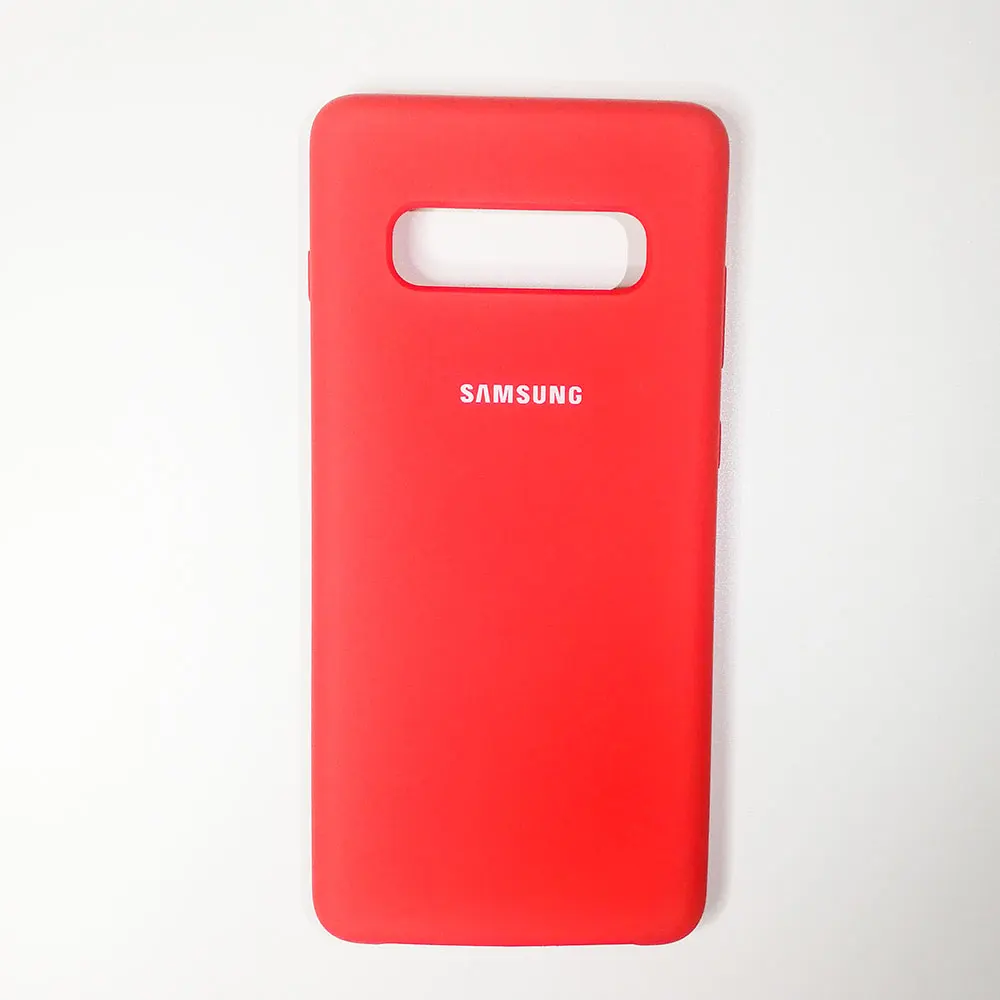 Samsung Galaxy S10 Plus жидкий силиконовый чехол шелковистый мягкий на ощупь чехол для Galaxy S10/S10 Plus - Цвет: Red