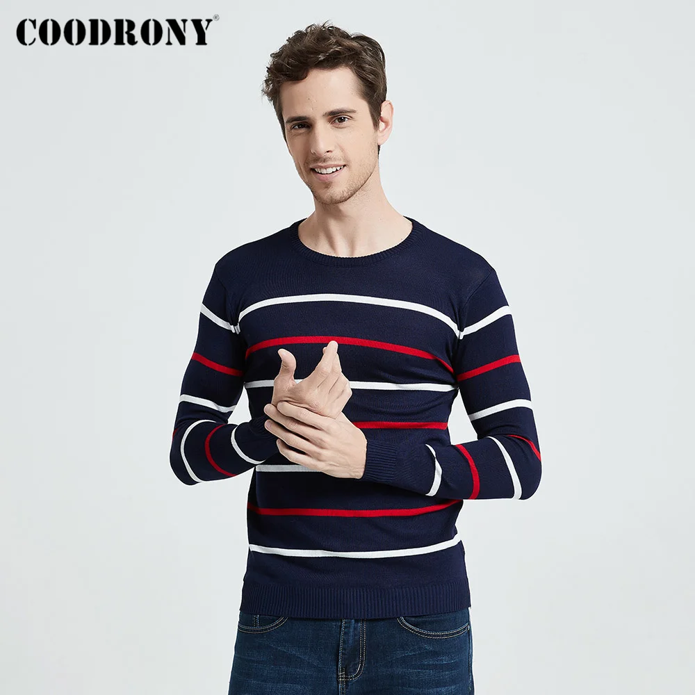 COODRONY пуловер с круглым вырезом для мужчин брендовая одежда осень зима 2020 Новое