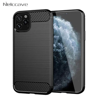 

100Pcs Carbon Fiber Silicone Phone Case For iPhone 12 11 Pro XS Max XR X 8 Plus 7 6 6S 5 5S SE 2020 Anti-Fingerprint Armor Cover