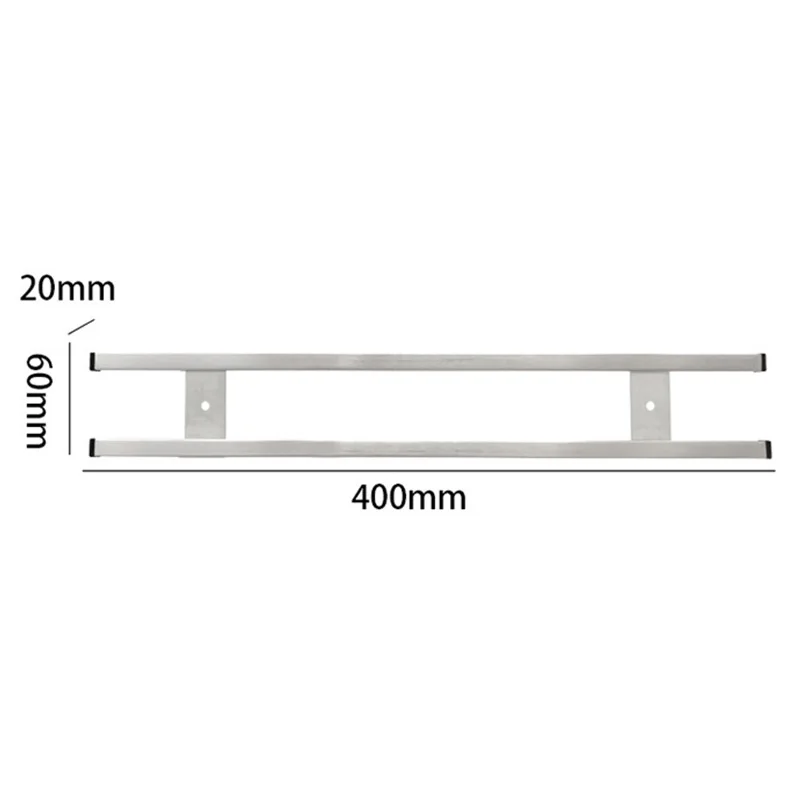 400300x60x20mm Настенный магнитный держатель для хранения ножей, стойка для шеф-повара, домашний декор, посуда из нержавеющей стали, кухонный инструмент MJJ88 - Color: 400300x60x20mm