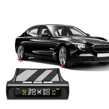 

Car Tire Pressure Monitoring Tpms Wireless High Precision Solar External Buzzer Alarm Tire Pressure Detector