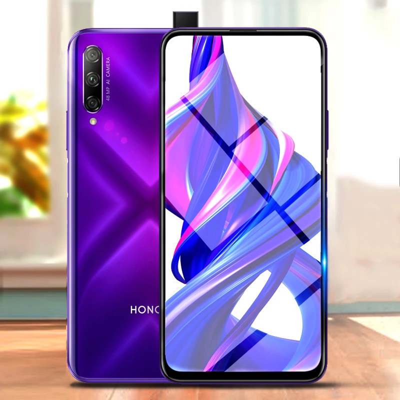 

MAKAVO For Huawei Honor 9X Tempered Glass Film Slim Armor Front Full Cover Screen Protector For Honor 9X Pro Black 2 Pack