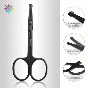 

Stainless Steel Facial Hair Beard Scissors for Men Moustache Scissor Beard Trimming Grooming Scissors Safety Use Beard Care Tool