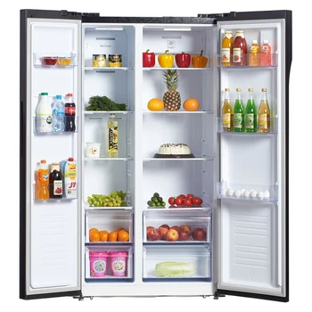 

Refrigerator Hyundai cs5003f, two-chamber, black, (cs5003f black glass)