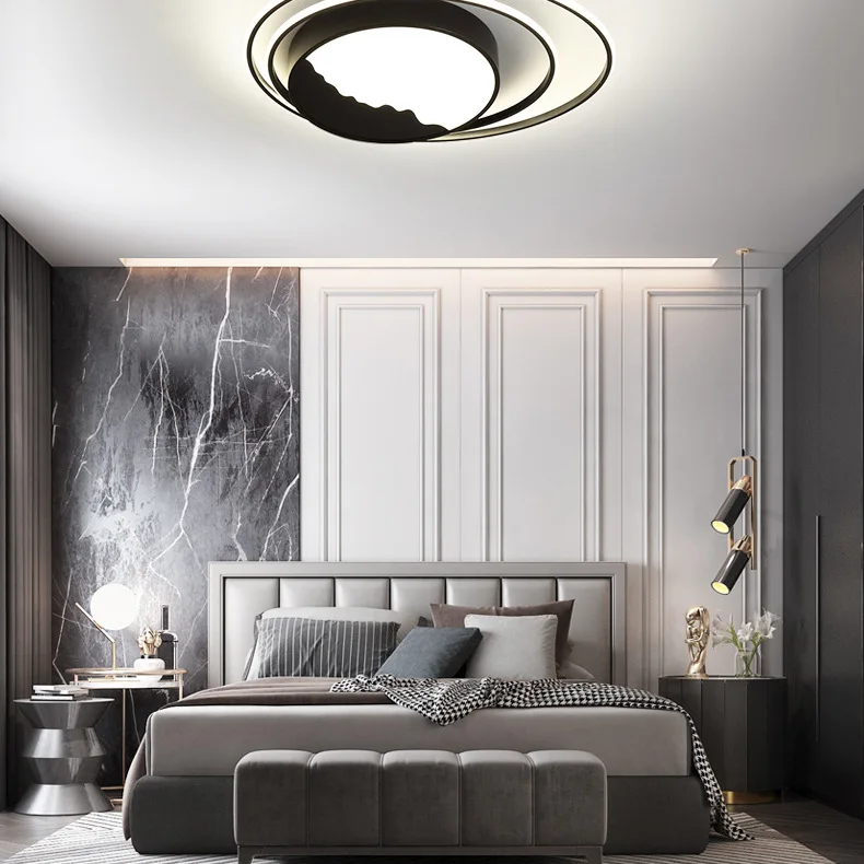 Nordic led ceiling lamp modern minimalist round living room lighting creative bedroom ceiling lamp