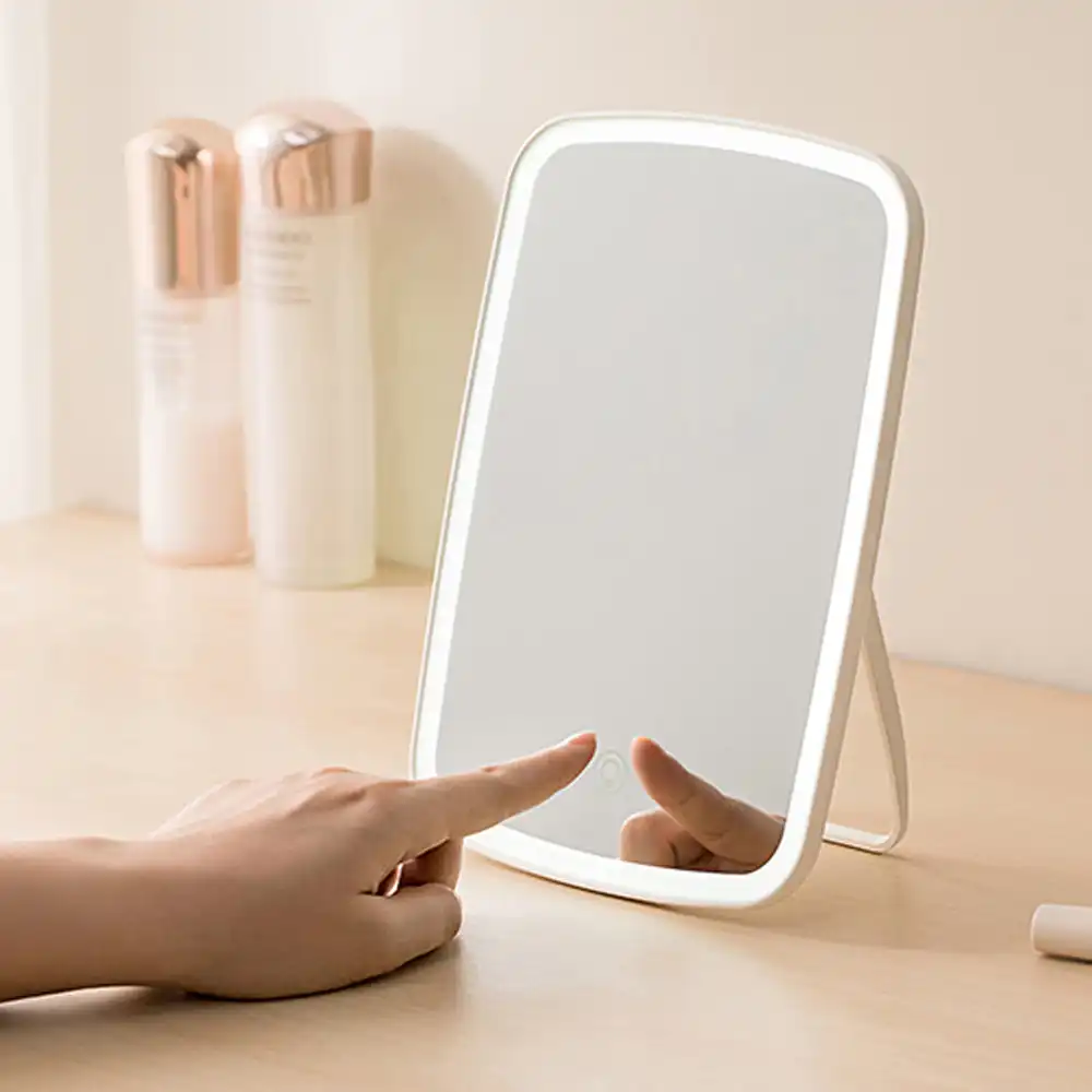 Led Touch Smart Makeup Mirror Tabletop Desktop Portable Led Mirror Folding Led Lighted Usb Rechargeable Cosmetic Tool Makeup Mirrors Aliexpress