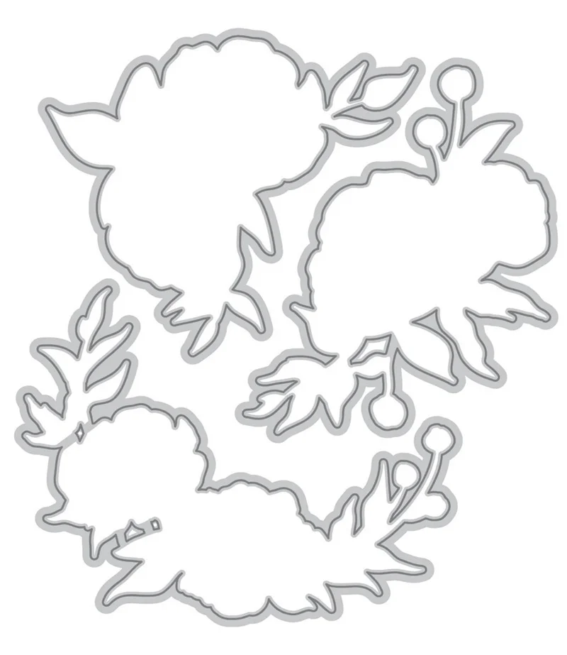 DIY слой металла Вырубные штампы и Скрапбукинг для изготовления бумаги цветы драгоценный пион высечки Набор тиснения рамка