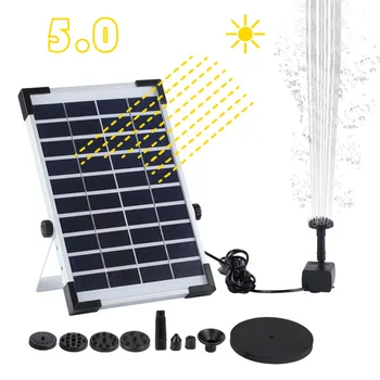 

Solar Powered Panel Fountain Garden Pool Pond Submersible Water Sprinkler with 6 Nozzles