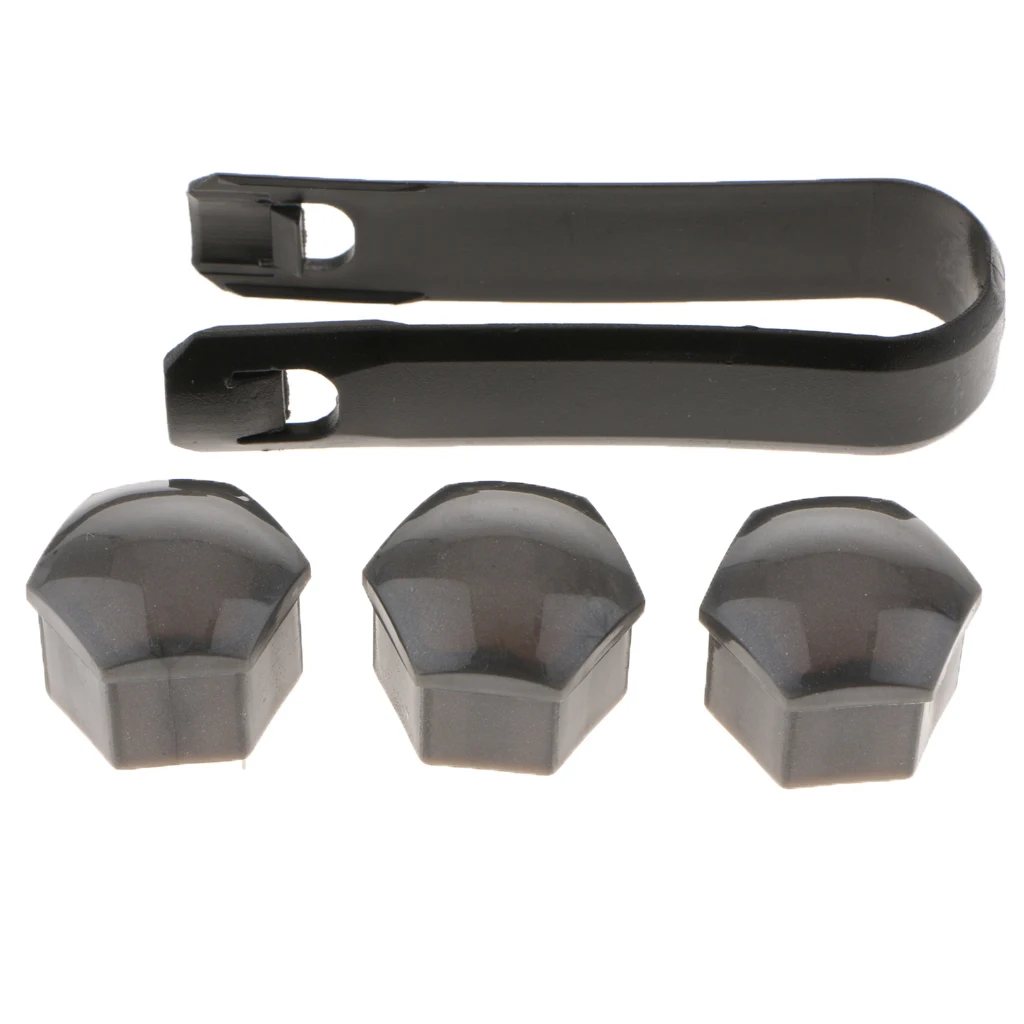 20X Wheel Hub Covers Wheel Nut Bolt Head Cover Cap With Removal Tool