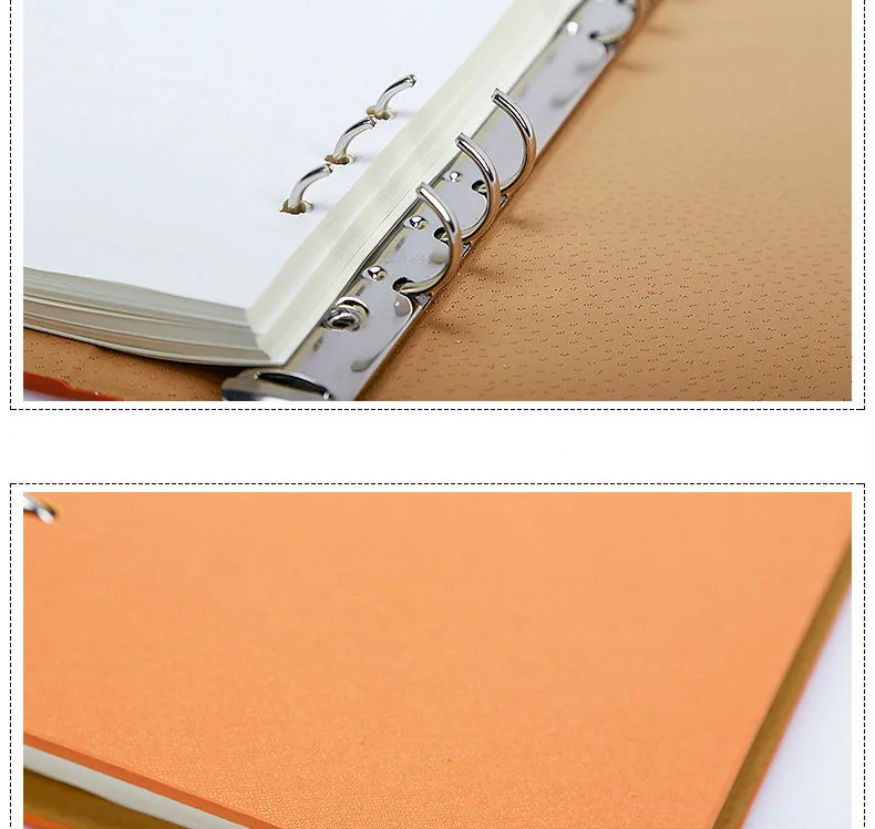 Faux Leather Notebook A5 A6 B5 A4 Large Spiral Notebook Agenda Organizer Hardcover Business Loose-leaf Notepad Stationery