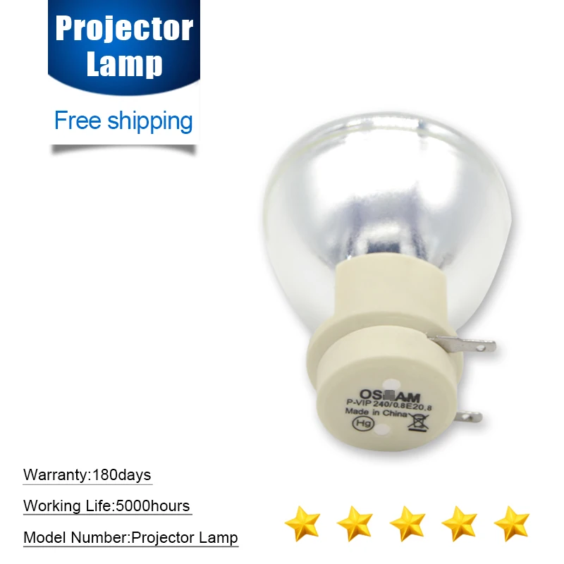 Bombilla de proyector para Osram, P-VIP, 240/0, 8, E20.8, totalmente nueva, garantía de 180 días, P-VIP, 240, 0,8, e20.8