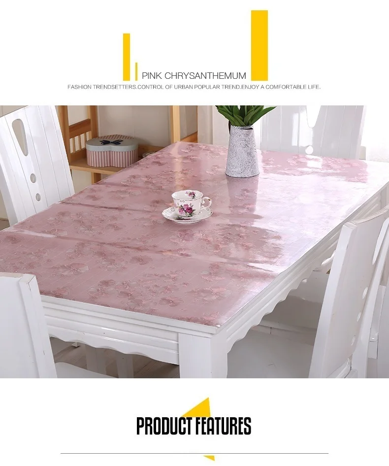 Tafel Kleed Plastique Mantele пластик розовое золото дома ПВХ подгузник Rectangulaire скатерть Tapete крышка каминная скатерть