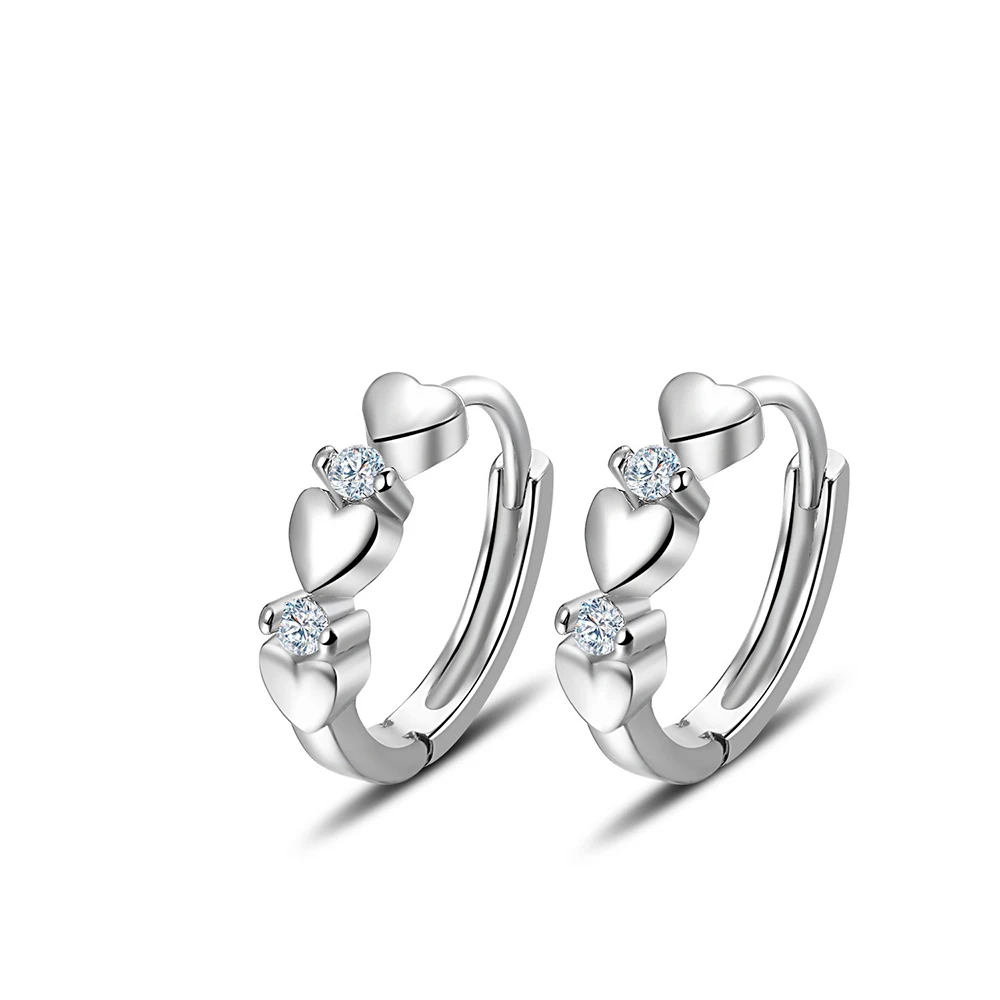 

925 sterling silver earrings clip white zircon big circle statment earrings Micro Inlay cubic zirconia clip earrings for women 2