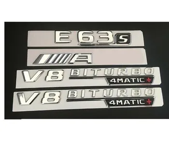

Chrome Letters Emblems Badges for Mercedes W213 E63s FOR AMG V8 BITURBO 4MATIC+
