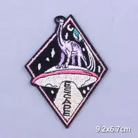 Buy Pulaqi Mountain Space Stripe Applique Patch Iron On Embriodered Patches Fro Clothing Natural Trave Adventure UFO Badge Stickers Online - Image 5