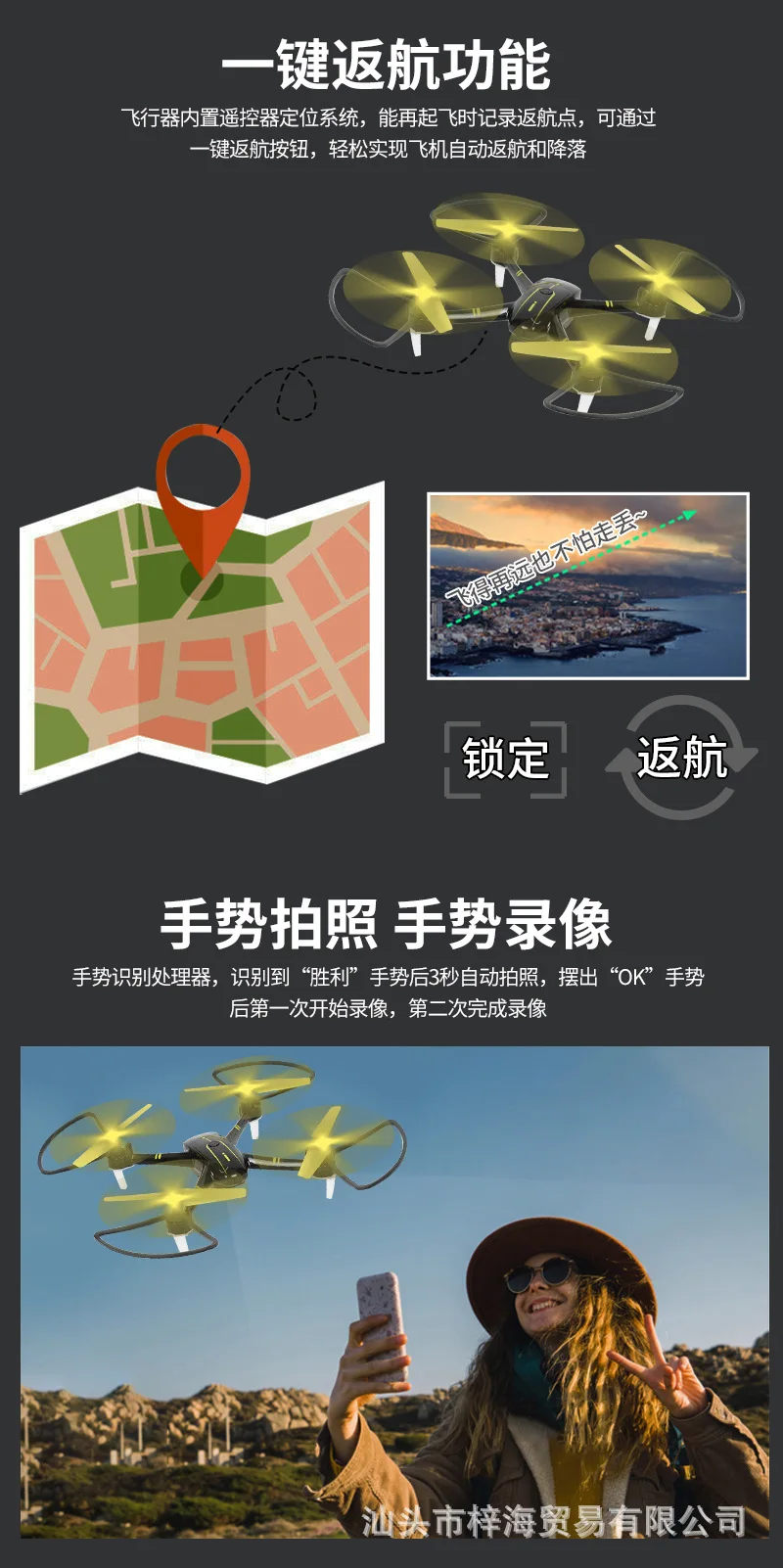 li te H282hw складной Квадрокоптер WiFi Дрон для аэрофотосъемки жестов фотосъемки видео пульт дистанционного управления летательный аппарат