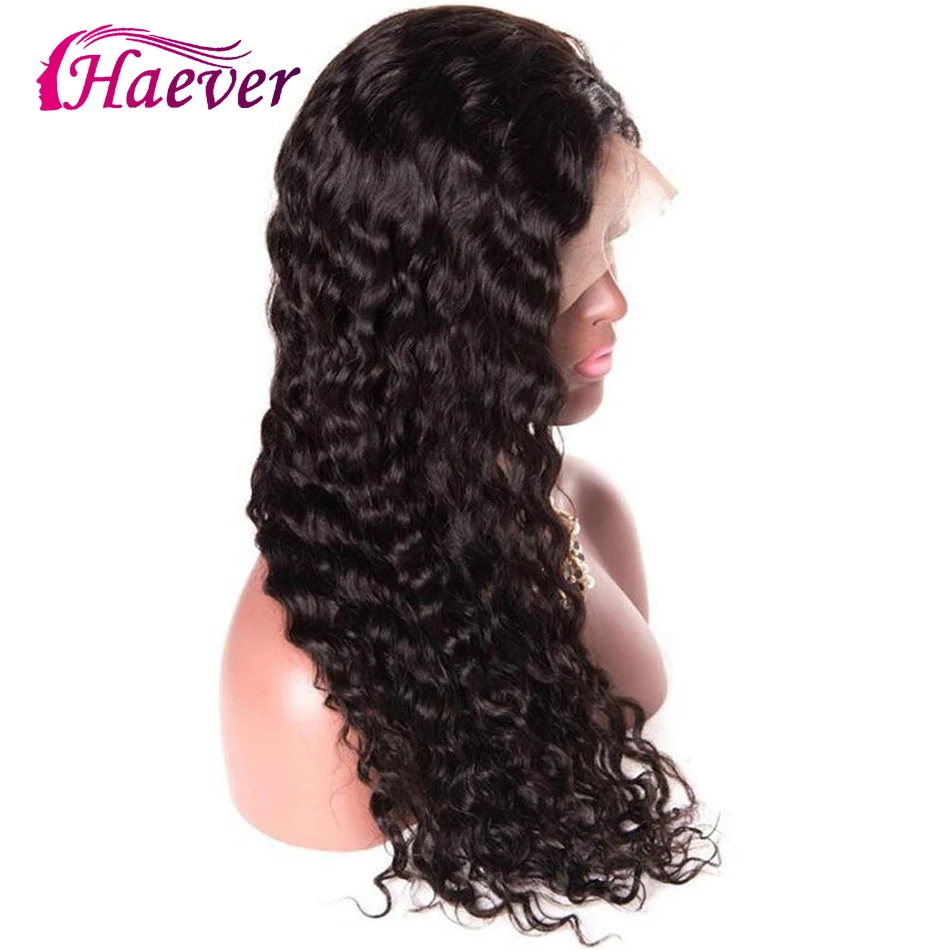 

Haever Brazilian 13X4 Human Hair Water Wave Lace Front Closure Wigs PrePlucked With Baby New Hair Lace Frontal Wig 150 Density