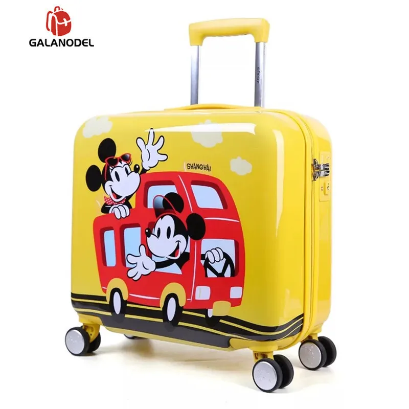 

18inch High Quality Mickey Cartoon PC Kids Rolling Luggage Spinner Children Travel Suitcase and Travel Bags