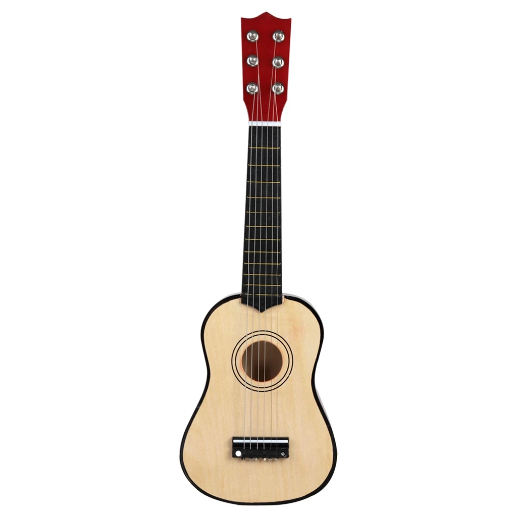 Finest Solid Wood 21inch 6 String Acoustic Guitar Musical Instrument for Kids Beginners Students Christmas Birthday Gift