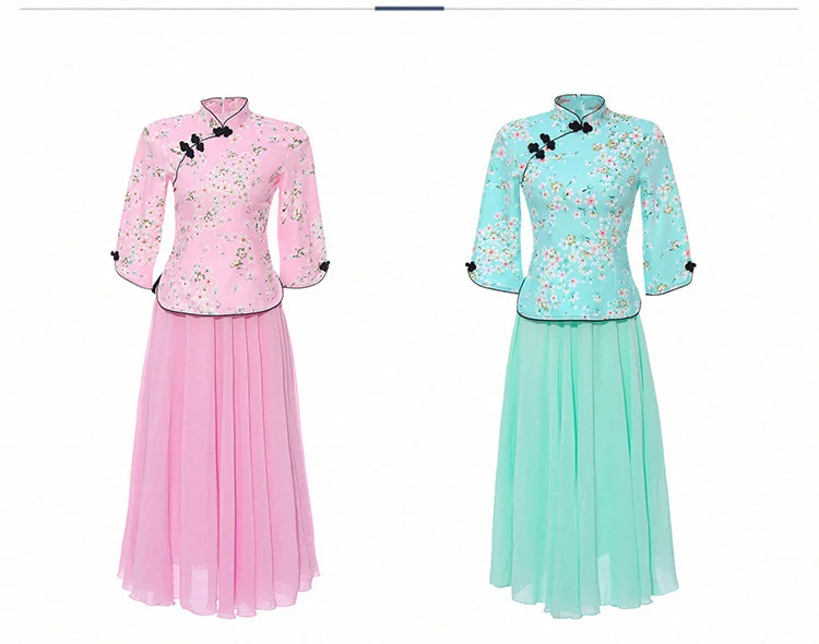 Китайский стиль самовосстановление Qipao женский с длинным рукавом cheongsam Мода ретро Улучшенный Тан костюм рубашка женская повседневная одежда рубашка