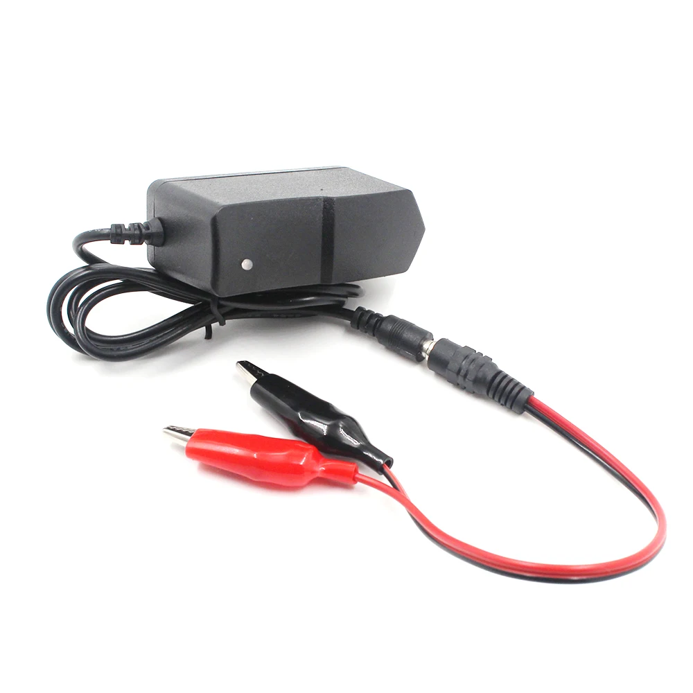 12V 1000ma Lead Acid Dry Battery Charger Adapter 1pc For Car Motorcycle 12 Volt 1A Electric Toy Tool Motor Power Charging with Clip