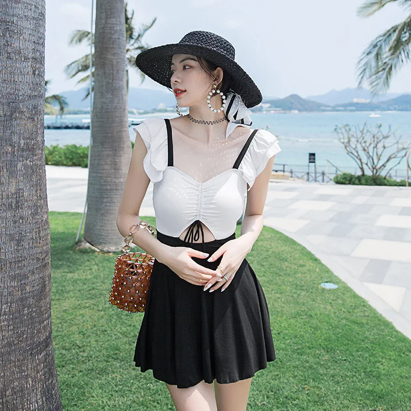 

2021 Korean Style Sexy Backless Bikini Set Women Biquini Suit Two Pieces Swimwear Solid Swimsuit Patchwork Beach Suit