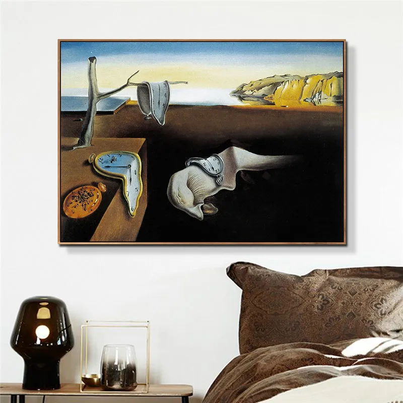 Сохранение памяти Salvador Dali стены искусства Постеры холсты и принты живопись
