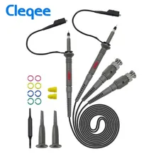 P6100 2 pçs osciloscópio sonda kit DC-100MHz escopo clipe de teste sonda 100mhz para tektronix hp x1/x10 onda osciloscopio atacado