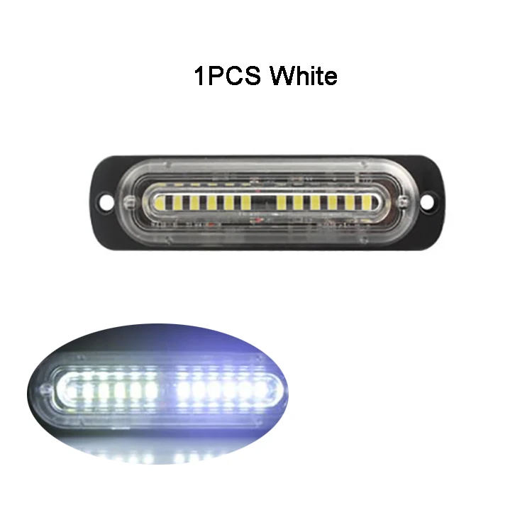 Nlpearl 12 В 24 В ультратонкий автомобильный светильник в сборе полицейский стробоскоп Предупреждение ющий светильник стоп сигнальные лампы Авто Мото грузовики боковой габаритный светильник s - Цвет: White