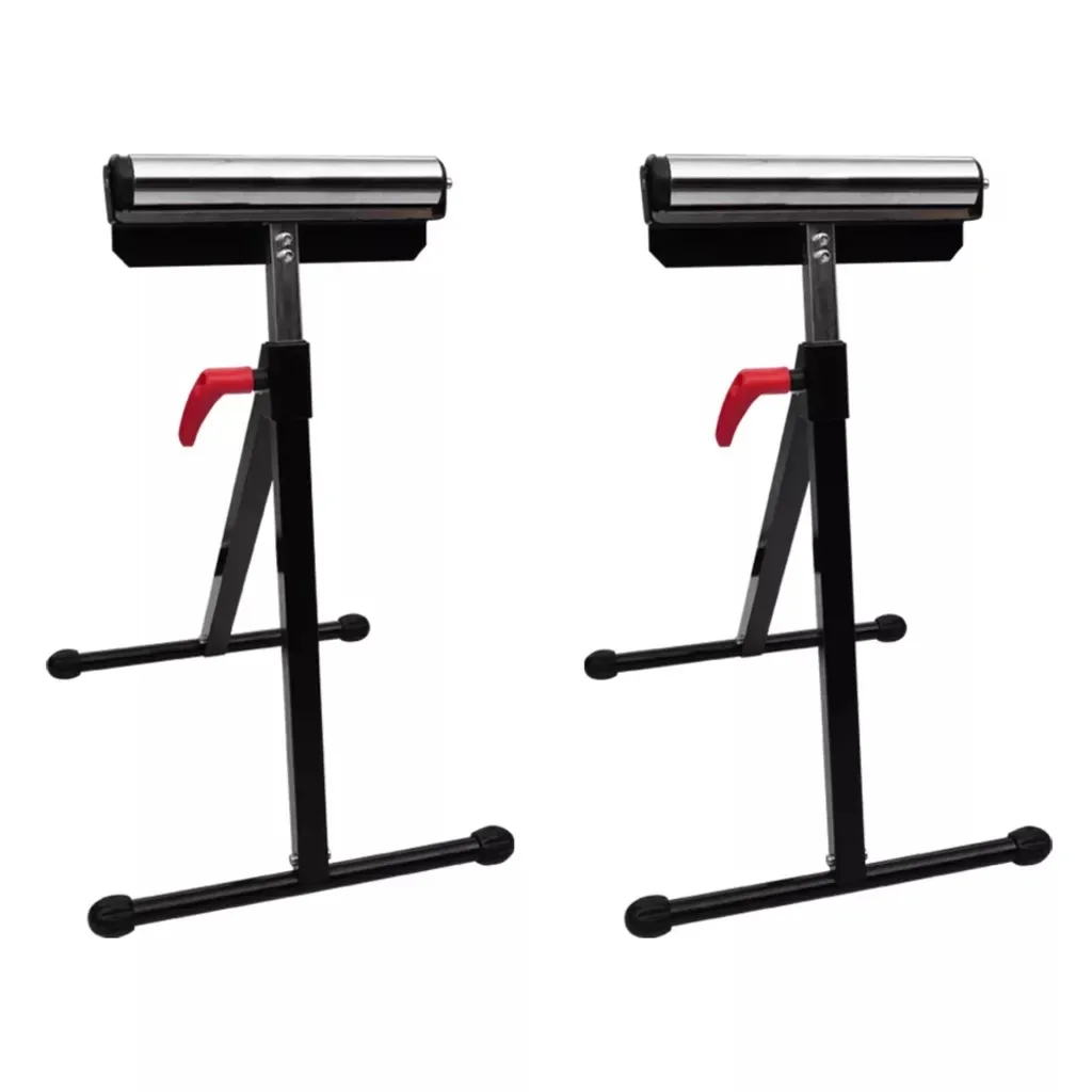 ^Cheap VidaXL Set Of 2 Adjustable Roller Stands Height Folding Roller Stand Pedestal Ball Bearing Roller Works With Table Miter Saws ^Cheap VidaXL Set Of 2 Adjustable Roller Stands Height Folding Roller Stand Pedestal Ball Bearing Roller Works With Table Miter Saws