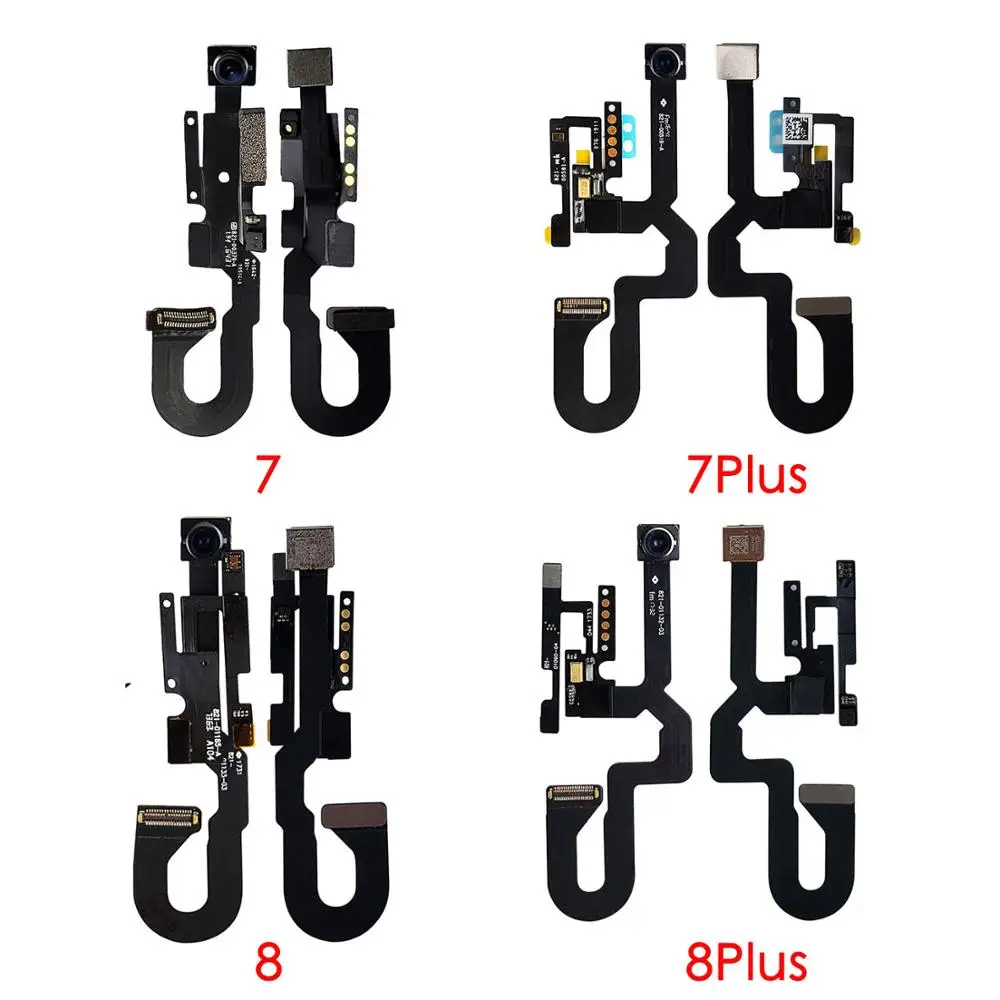 Front Camera Flex Cable For iPhone 7 7P 8 Plus With Sensor Proximity Light + Full Set Screws Waterproof Glue + Ear Speaker
