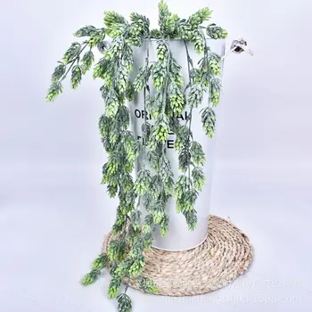 

Nordic-Style Retro Model Wall Hangers Flower Pineapple Grass Green Vegetation Flower Arrangement Material Plant Wall with Wood V