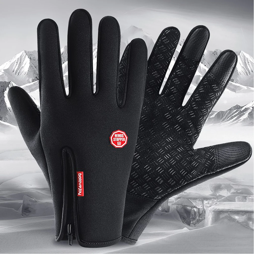 Nylon Windproof Fishing Hunting Cycling Gloves Winter Warm Skiing Gloves for Winter 
