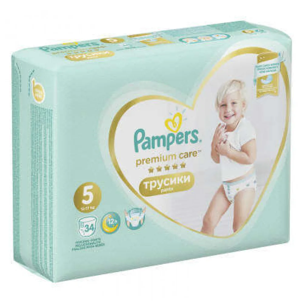 Трусики Pampers Premium Care Pants 5(12-17 кг) 34 шт