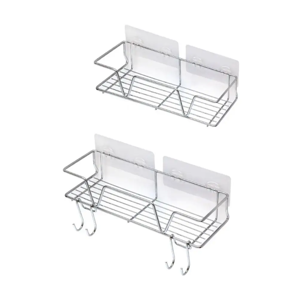 2pcs Stainless Steel Faucet Storage Rack Self-Adhesive Easy To Install Holders With Hook For Kitchen Bathroom | Дом и сад