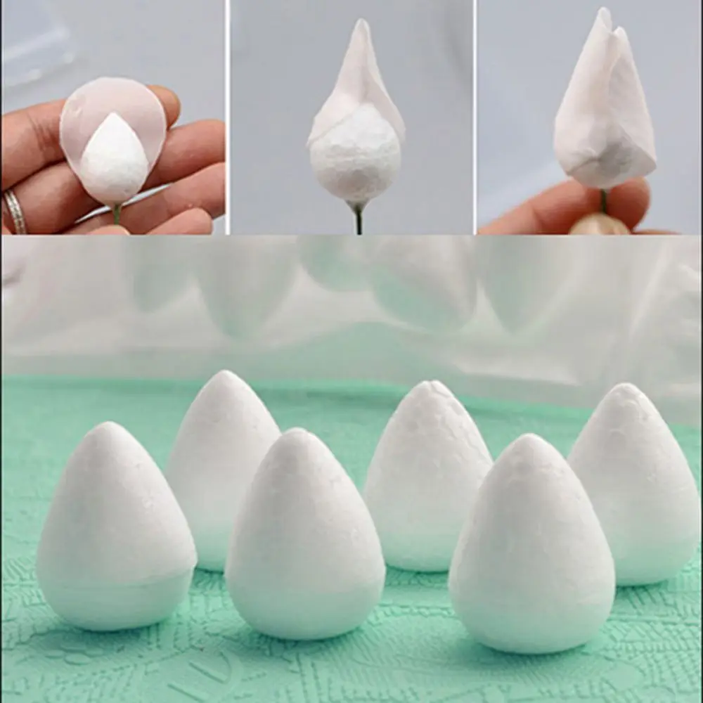 

20pcs/bag Petal Shape Oval Foam Sugar Fondant Flowers Petal Stamper Oval Foam Tool Cake Baking Modeling Decoration Accessories
