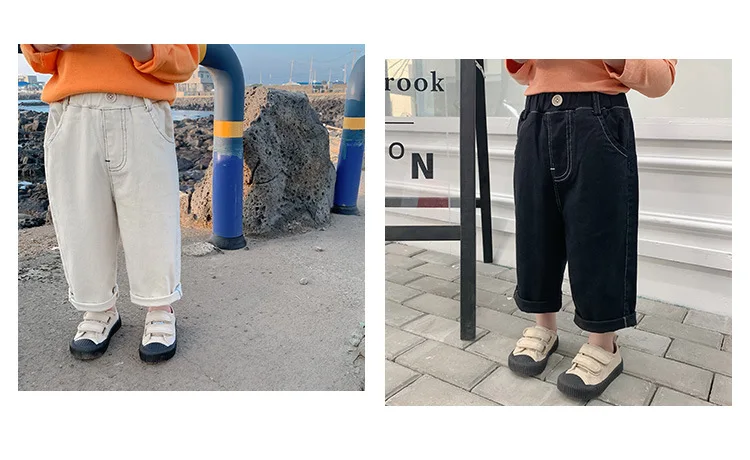 Детские брюки для мамы и дочки; Новинка года; сезон осень; Детские прямые брюки в Корейском стиле; повседневные брюки для мальчиков
