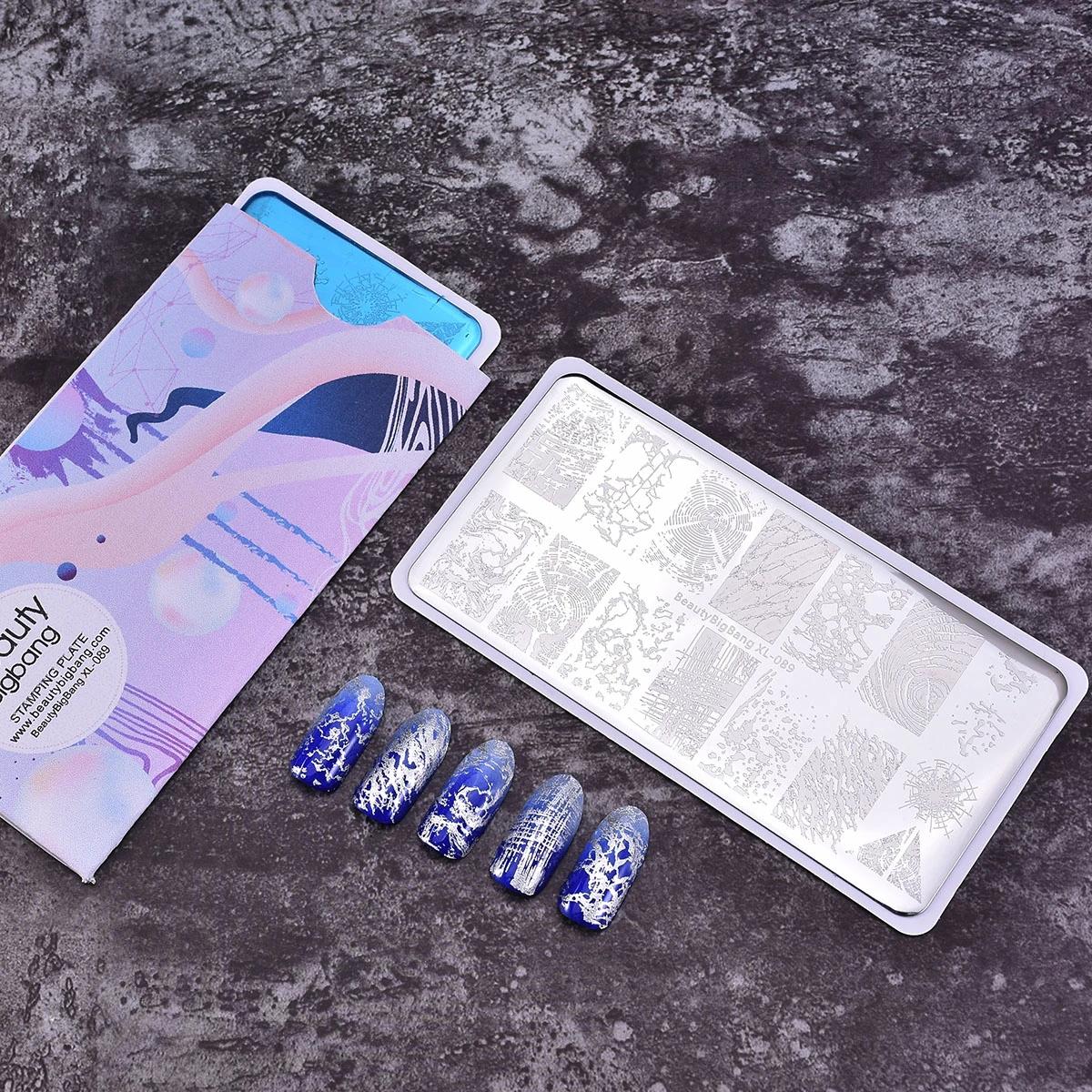 Beautybigbang штамповочные пластины для дизайна ногтей Мраморное годовое кольцо изображения шаблоны для стемпинга аксессуары для ногтей инструмент штамповка плесень XL-089