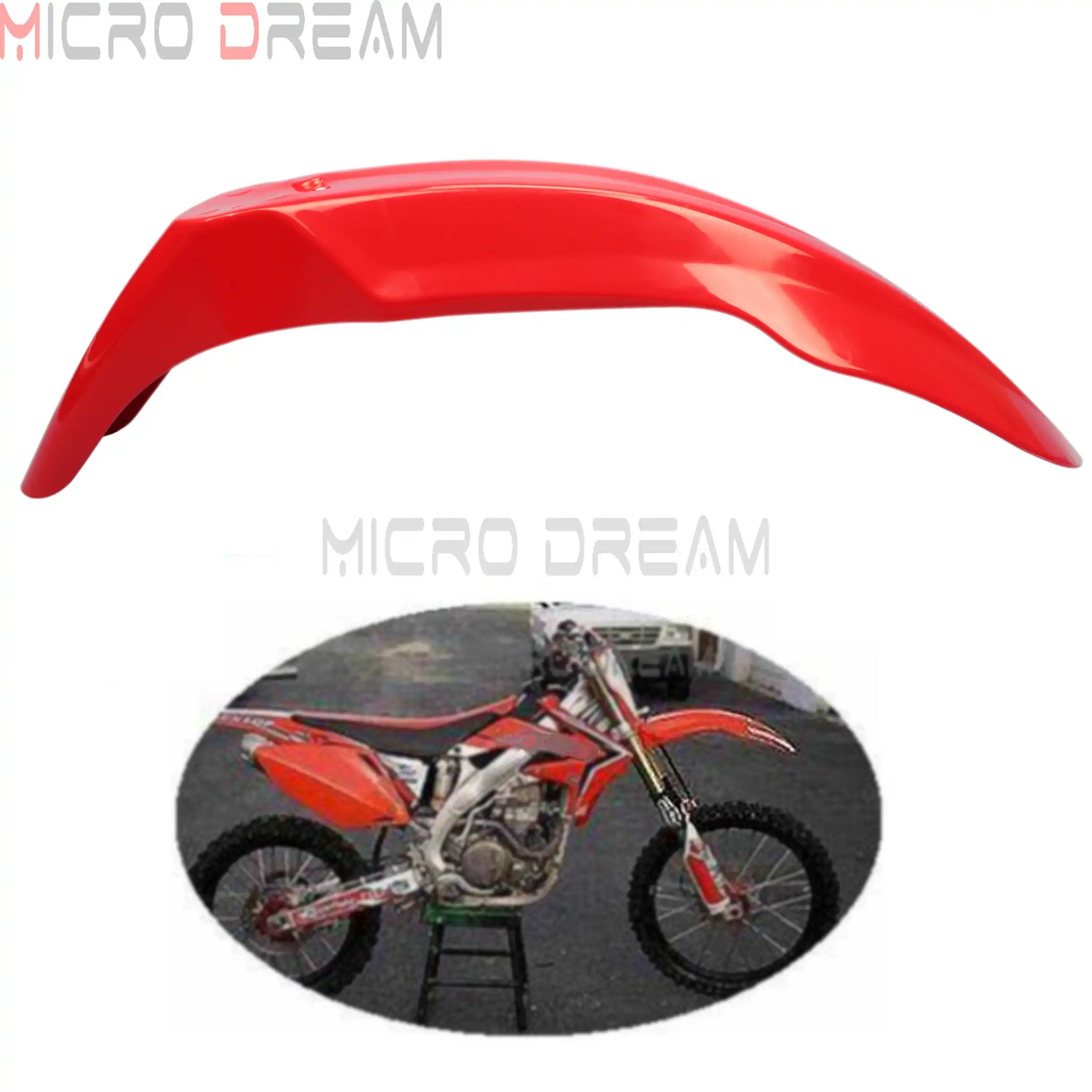 Motocross Red Front Fender Guard Dual Sports Protector Mudguards For Honda Cr Crf Crm 125 150 230 250 450l 450r 500 Universal Covers Ornamental Mouldings Aliexpress