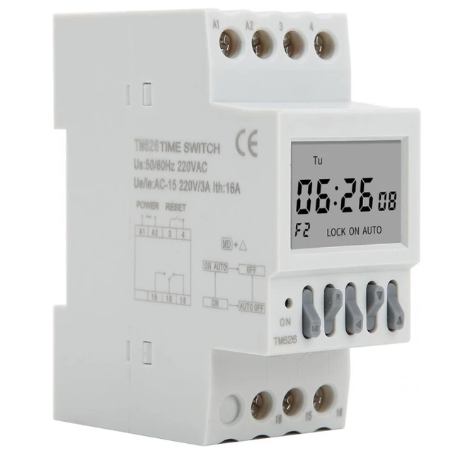 Tm626 Power Switch Timer Smart Timer Switch Time Control Relay Din Rail  Mount Ac220v Time Clock Switch - Timers - AliExpress