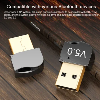 

5.0 Music Receiver TV HIFI Audio Transmitter Wireless Bluetooth Adapter Laptop Home Stereo USB Dongle Computer High Speed Mini